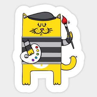 Pablo Meow-Casso Sticker